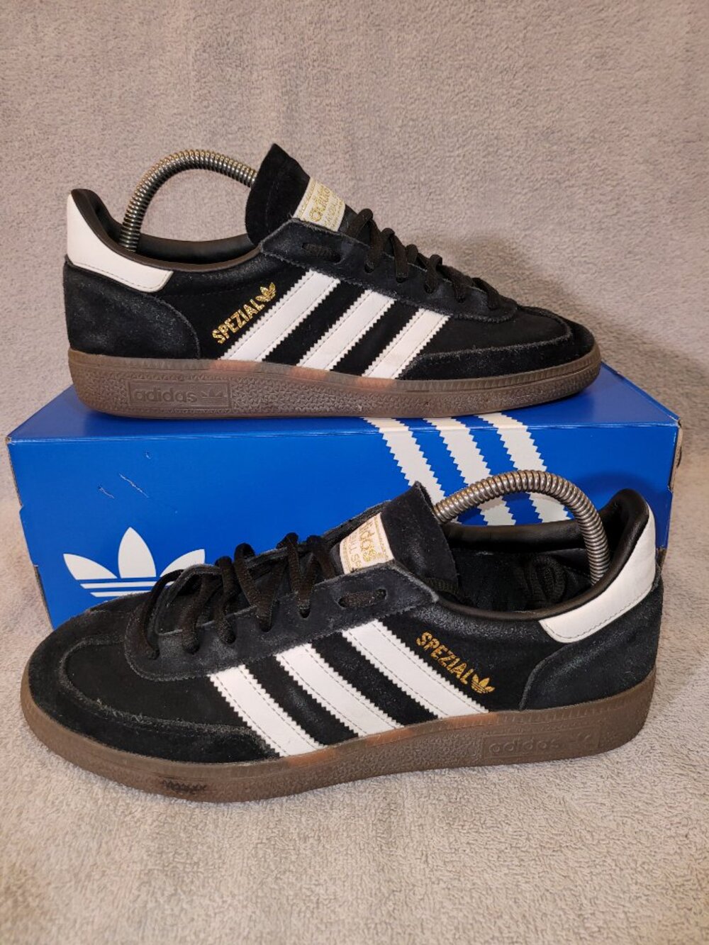 Adidas Spezial Men's Size 8 Black White Brown Gum Suede Sneakers DB3021 (#2054)